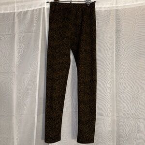 XS/S - Fleece-Lined Leggings - Leopard Print